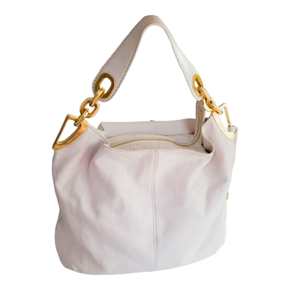 Michael Kors Ines Leather Hobo Shoulder Purse Bag MK Tag Charm Michael Kors. - Picture 15 of 16